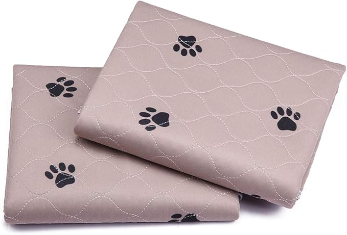 SincoPet Washable Dog Pee Pads with Puppy Grooming Gloves Pads,47x47 Inch 2)
