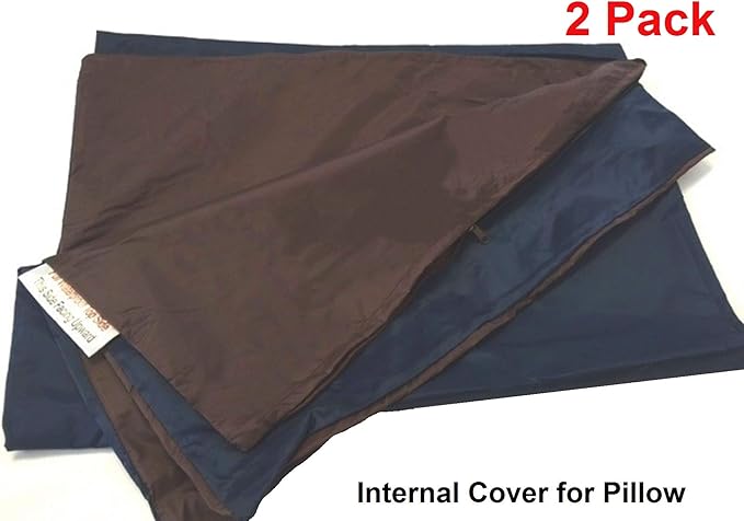 Dogbed4less 2 Pack Waterproof/Water Resistant Zipper Internal Pet Dog Bed Cover for Extra Large 47"X29" Pillow Bed - 51"x33" Flat (Cover Only)