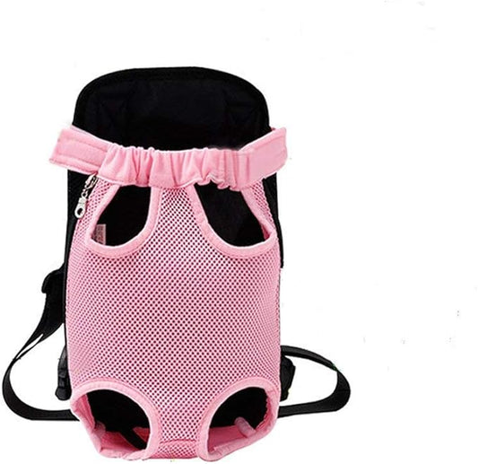 Dog Carrier Pink Legs Out Front Pet Carrier Backpack Comfortable Puppy Bag with Shoulder Strap and Sling for Travel Hiking Camping Outdoor