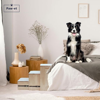 Nesting Wooden Pet Stairs/Pet Steps 3 Steps 170 pounds