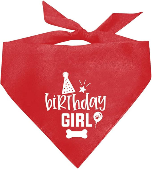 Birthday Girl Dog Bandanas, Dog Birthday Bandana, Birthday Bandana for Small Medium Dog, Pet Accessories for Dog, Happy Birthday Dog Bandana for Girls, Dog Birthday Party Supplies, Pet Scarf (B23)