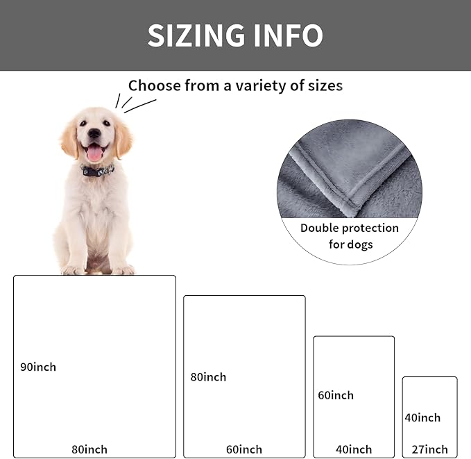 Dog Blankets for Medium Dogs Washable 80x90 Inch)