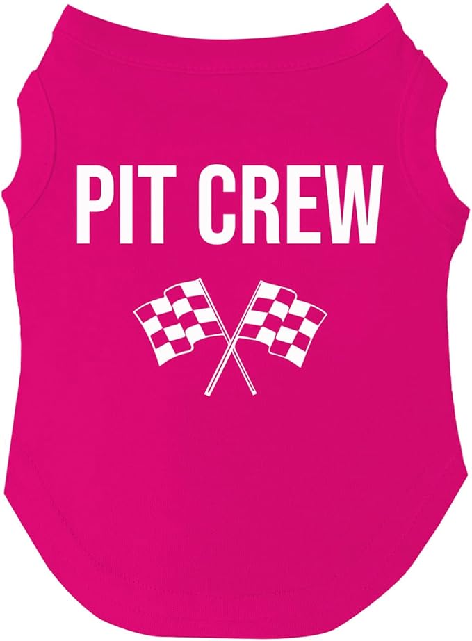 Pit Crew Dog Tee Shirt Sizes for Puppies, Toys, and Large Breeds (Hot Pink, 6X-Large 49)