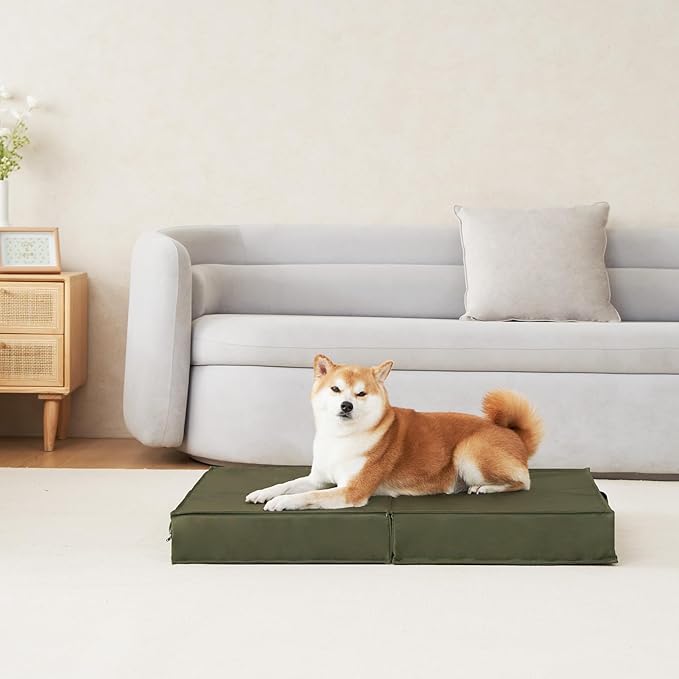 EHEYCIGA Foldable Waterproof Dog Beds for Medium Dogs 30 x 20 x 3 inches