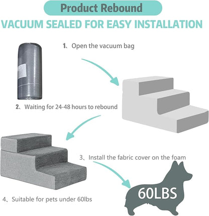 Dog Stairs for Small Dogs 13.5" 3