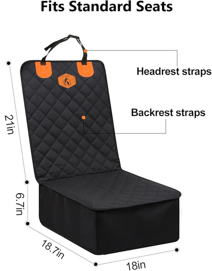 Dog Car Seat Cover Front Seat Protector Nonslip Scratchproof Durable & Padded Standard Pet Hair Resistant Blankets for Cars