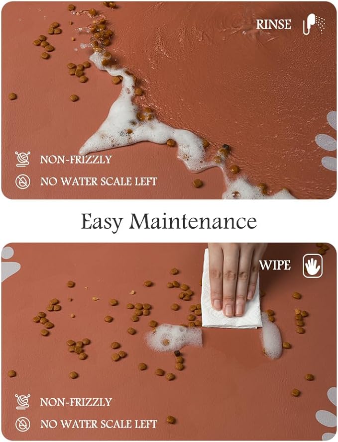 Pet Feeding Mat-Absorbent Dog Mat for Food and