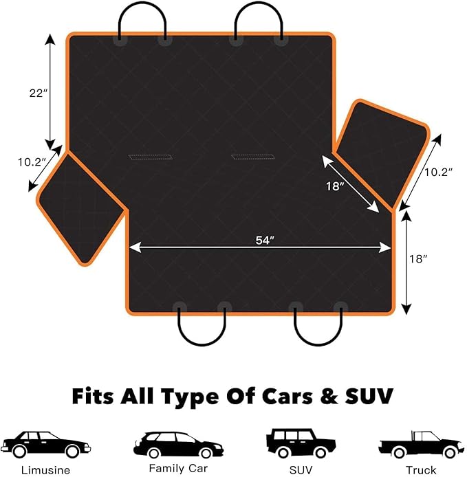 Dog Car Seat Cover Protector 100% Waterproof