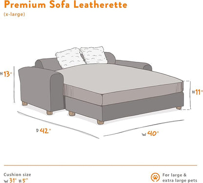 Moots Premium Leatherette Sofa Pet Bed