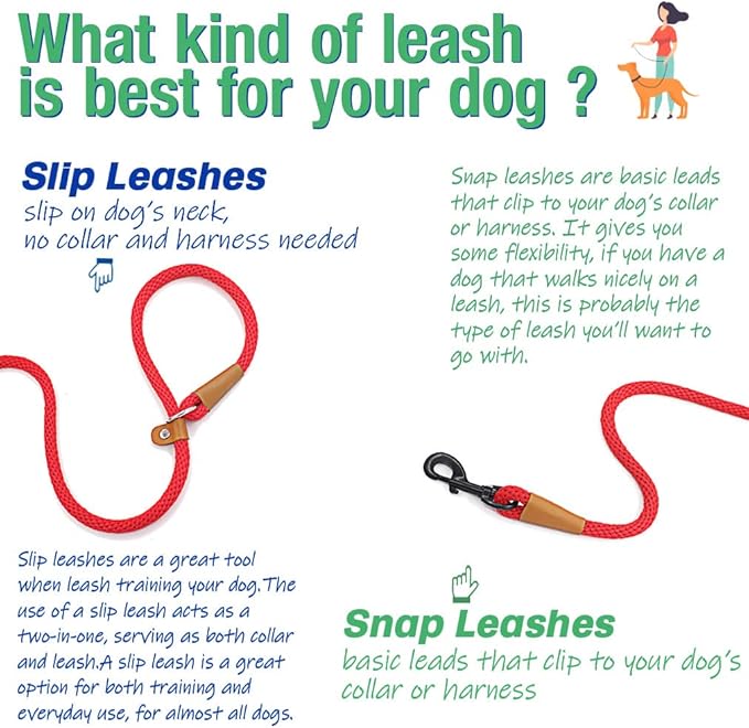 lynxking Dog Leash Slip Lead 5 6 8