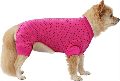 Anti Licking Elastic Pet Onesie Clothes, Wound Protection Pet Pajamas PJS Dog Jumpsuit for Small Medium Dogs Female Male, XS