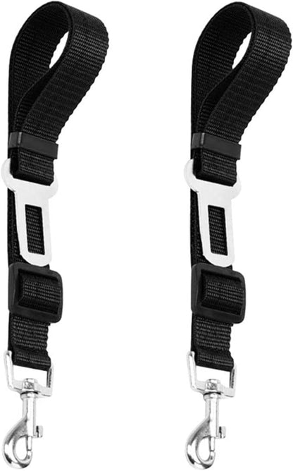 Dog Seat Belts | JHXTZ Pet Seat Belts | 2 Pack Dog Car Seat Belts | Adjustable Pet Seat Belts for Dogs, Cats and Pets(Black)