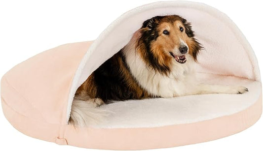 Furhaven 44" Round Cooling Gel Dog Bed for Large Dogs w/ Removable Washable Cover 80 lbs 44-inch