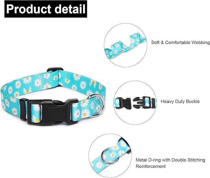 Adjustable Dog Collar with Patterns