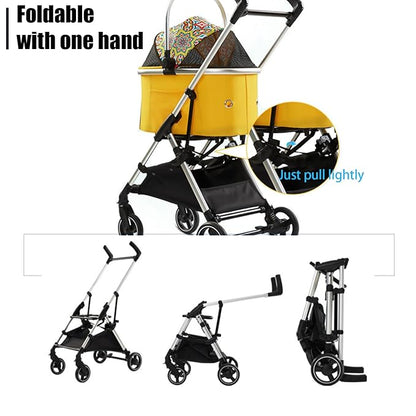 3 in 1 Pet Stroller 4 Wheel Small 33lb max