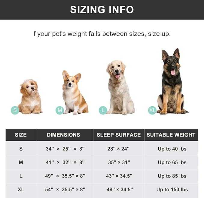 Cooling Elevated Dog Bed Cot for Small Dogs 34 inches