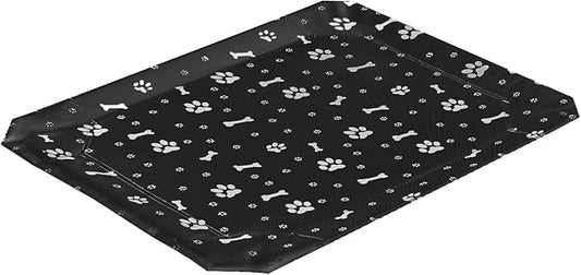 Elevated Dog Bed Pet Bed Replacement Cover, Raised Dog&Cat Bed with Washable WaterProof Mesh, Dog Cot Cat Bed Cover. L(43.3" L x 31.5" W x 7.5" Th) Black