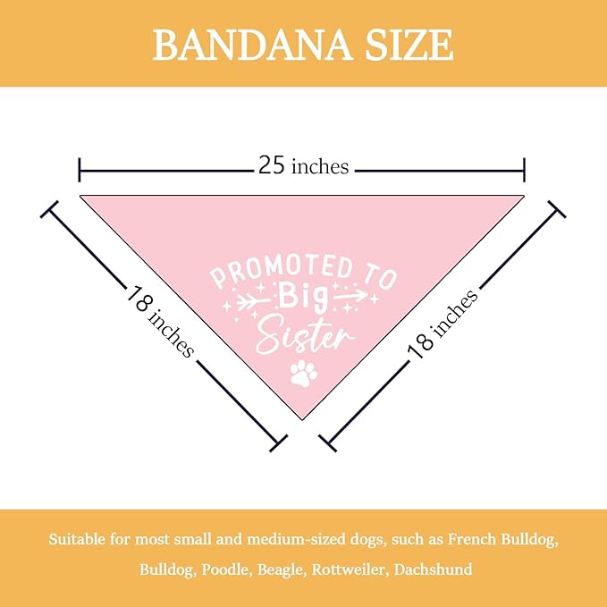 Promoted to Big Sister Dog Bandana Pregnancy Announcement