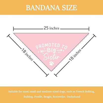 Promoted to Big Sister Dog Bandana Pregnancy Announcement