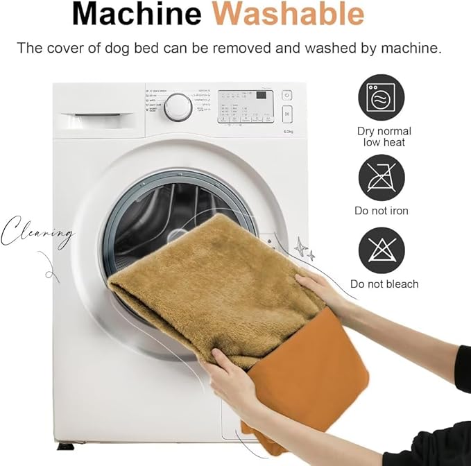 Large Dog Bed Orthopedic Washable: Beds Bolster XL Bed Big XLarge Dogs Egg Crate Foam Couch Sofa Waterproof with Removable Cover