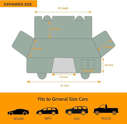 Dog Car Seat Cover for Tesla Rear Seat 2020-2024 (Green)