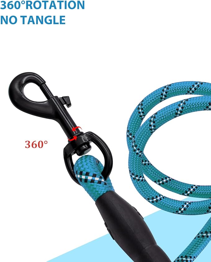 Dog Leash Heavy Duty 4/5/6FT Reflective 6'*1/2'', Light