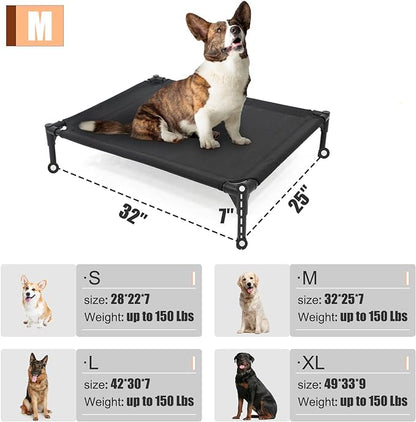 Elevated Dog Bed for Medium Dogs 150 LBs,
