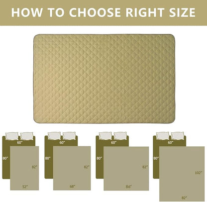 SPXTEX Dog Bed Cover Washable Pee Pads Dog Blankets for Puppy Large Dog Cat 1 Piece（68"x82",Taupe）