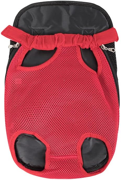 Leconpet Pet Carrier Backpack, Legs Out Adjustable Pet Front Cat Dog Carrier Backpack, Easy-Fit Dog Travel Backpack Carrier for Hiking Camping for Small Medium Puppies Cats (S, Red)