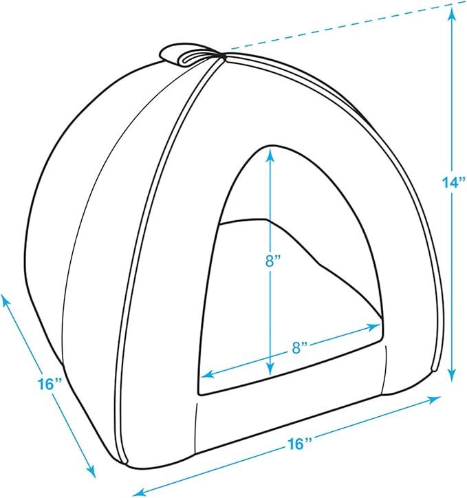 Pet Tent-Soft Bed for Dog and Cat by Best Pet Supplies 16" x 16" x H:14"