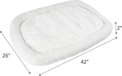 long rich Super Soft Sherpa Crate Cushion Dog and Pet Bed Textiles,42 x 26 inches