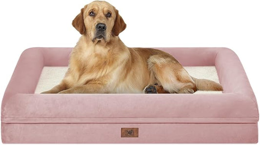Orthopedic Washable Large Dog Bed: Large Dog Bed Bolster Waterproof