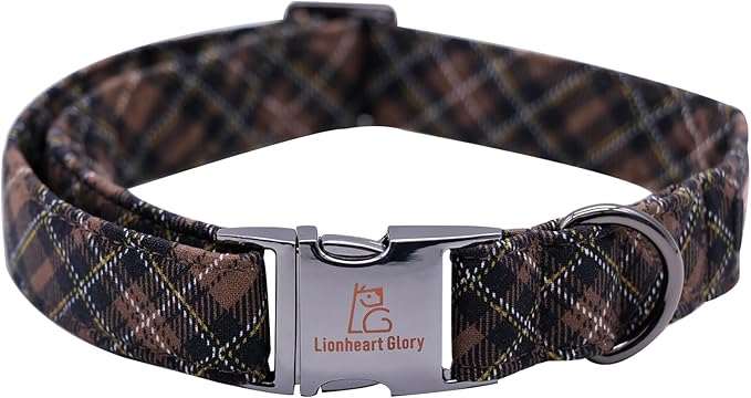 Lionheart glory Premium Plaid Dog Collars Fall Dog