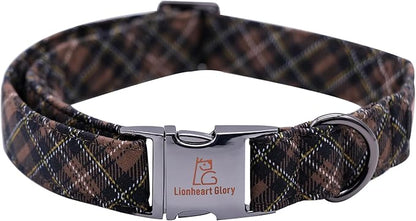 Lionheart glory Premium Plaid Dog Collars Fall Dog