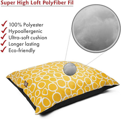 Majestic Pet Rectangle Medium Dog Bed Washable – Non Slip Comfy Pet Bed – Dog Crate Bed Super Value Pillow Dog Bed – Dog Kennel Bed for Sleeping 35 x 28 Inch