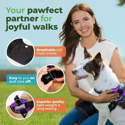 Joyride Harness 2.0 - The Original Side Ring No Pull Dog Harness - No Choke, Escape Proof, Reflective, 3 Leash Clips, Quick Fit Pet Vest - Easy Walks & Training - for Small, Medium & Large Dogs