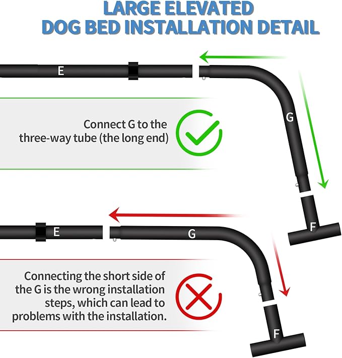 Bestio Elevated Dog Bed 44x32x9 Inch 120 lbs