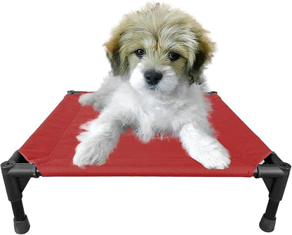 Love&go Elevated Dog Bed with Metal Frame Small-18.5x18.5x5.5 inch)