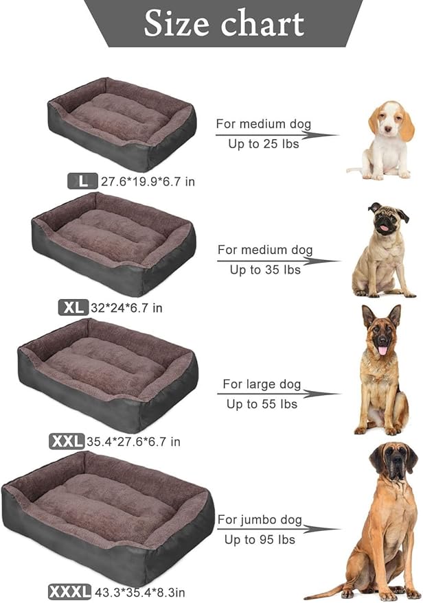 PUPPBUDD Dog Beds for Extra Large Dogs