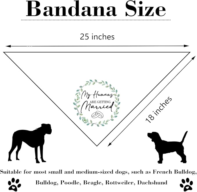My Humans are Getting Married Dog Bandana Funny
