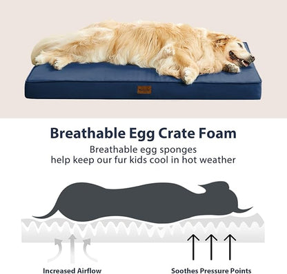 BFPETHOME Outdoor Dog Beds for Large Dogs (42 x 30 in,