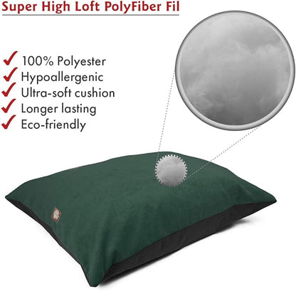 Majestic Pet Rectangle Medium Dog Bed Washable – Non Slip Comfy Pet Bed – Dog Crate Bed Super Value Pillow Dog Bed – Dog Kennel Bed for Sleeping 35 x 28 Inch