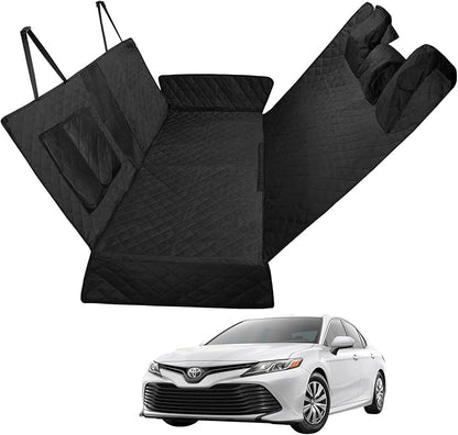 Proadsy 2024 Upgrade Dog Car Seat Cover Custom Fit 2018-2024 Toyota Camry Back Seat Extender Waterproof Scratch Proof Durable Black Protector Pet Hammock