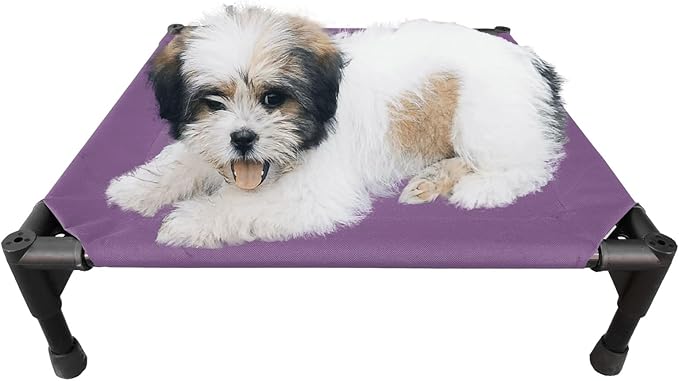 Love&go Elevated Dog Bed with Metal Frame Small-18.5x18.5x5.5 inch)
