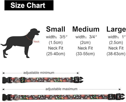 Adjustable Dog Collar with Patterns