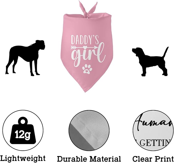 Daddy's Girl Dog Bandana Funny Cute Pink Dog