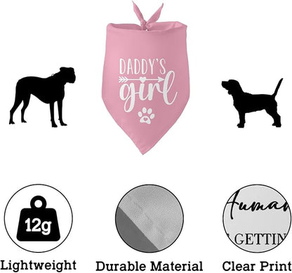Daddy's Girl Dog Bandana Funny Cute Pink Dog