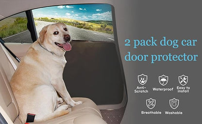 Dog Car Door Protector Vehicle Door Cover Protector for Dogs Pet Car Door Cover Anti-Scratch Waterproof Car Door Covers Guard Durable 600D Oxford Dog Car Door Protector 29" x 22" 2 Pack