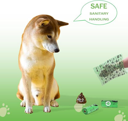 Poop Bags For Dog 240 Counts Waste Bags For Dog Poop Green16 Refill Rolls Doggie Poop Bags With Free Dispenser 100% Leak-Proof