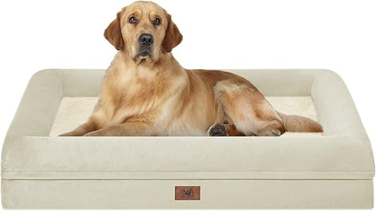 Orthopedic Washable Large Dog Bed: Large Dog Bed Bolster Waterproof